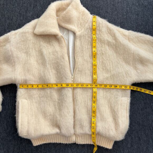 VINTAGE LANA ICELANDIC WOOL ZIP-UP CARDIGAN KNIT JACKET RARE WOMEN SIZE LARGE - Picture 9 of 11